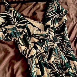 Tropical Spaghetti Strap Dress